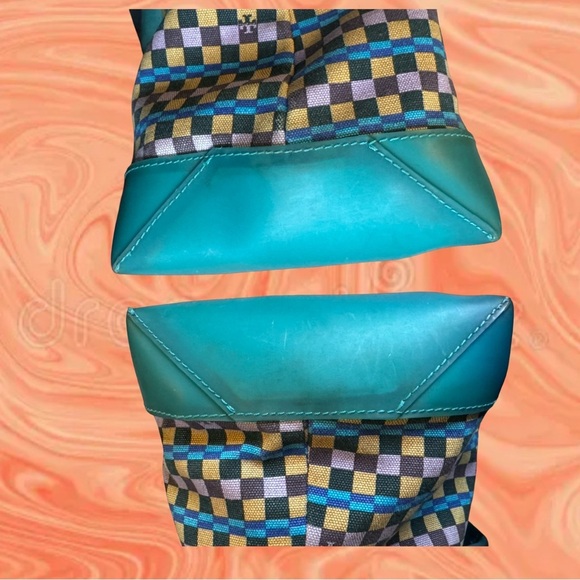 EUC TORY BURCH Teal Blue Color Block
Canvas Tote - Picture 5 of 10